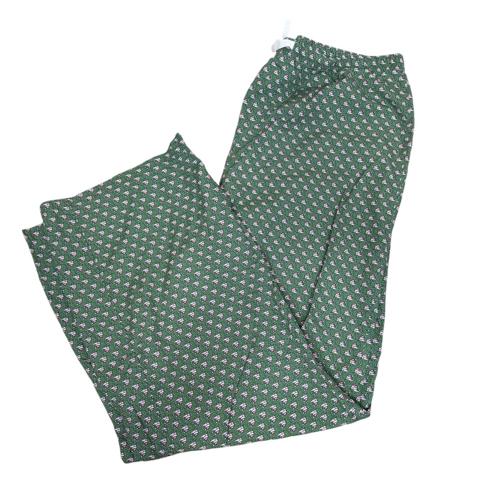 Vineyard Vines Santa Whale Pajama Pants Womens Medium‎ Christmas Holiday Green